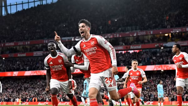 Kai Havertz ăn mừng bàn thắng mở tỷ số cho Arsenal. (Ảnh: Arsenal)