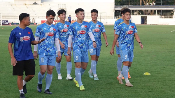 Các cầu thủ U22 Việt Nam hướng tới SEA Games 33. (Ảnh: VFF)