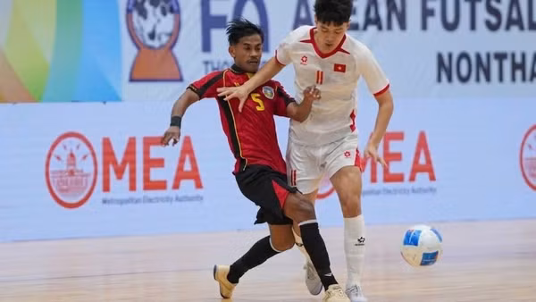 Đội tuyển futsal Việt Nam (áo trắng) giành chiến thắng ấn tượng. (Ảnh: FAT)