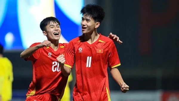 U17 Việt Nam xuất sắc tiến vào Vòng chung kết U17 châu Á 2026 với thành tích toàn thắng vòng loại. (Ảnh: Đức Cường/VFF)