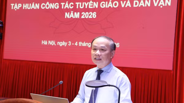 Đồng chí Phạm Tất Thắng phát biểu tại hội nghị (Ảnh: THẾ ĐẠI)