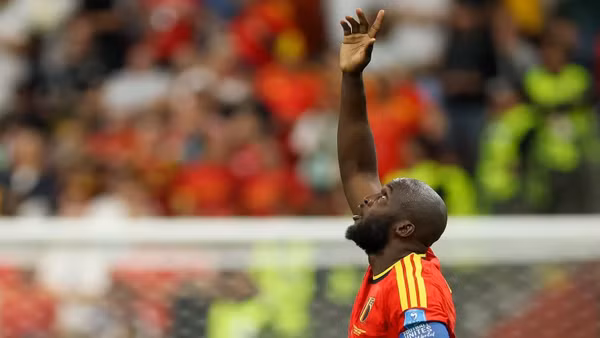 Romelu Lukaku ăn mừng bàn thắng thứ 4 của đội tuyển Bỉ. (Ảnh: FIFA)