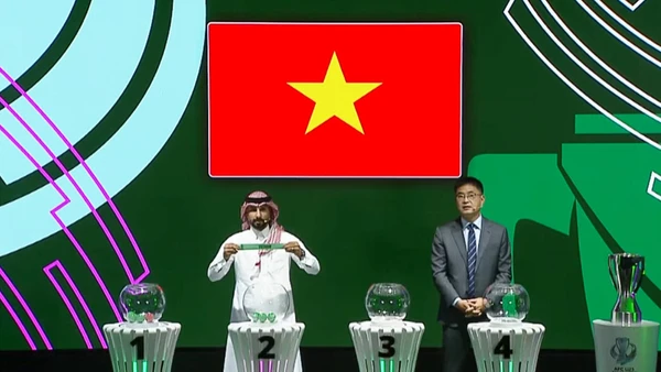 Lá phiếu bốc thăm của đội tuyển U23 Việt Nam. (Ảnh: AFC)