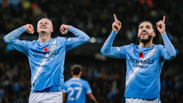 Erling Haaland tỏa sáng với cú đúp bàn thắng. (Ảnh: MCFC)