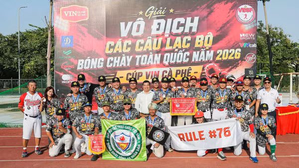 Câu lạc bộ bóng chày Công an nhân dân giành ngôi Á quân. 