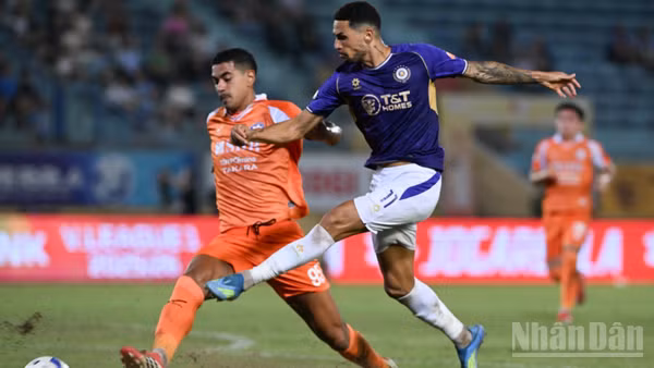 Hà Nội FC giành chiến thắng quan trọng trong cuộc đua V-League 2025/2026. (Ảnh: TRẦN HẢI)