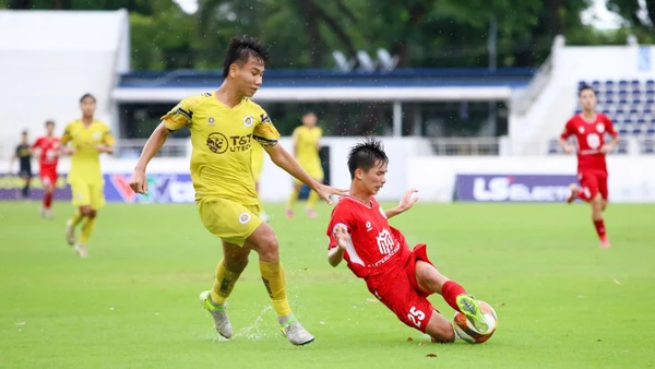 Hà Nội là một trong bốn đội giành vé vào vòng tứ kết Giải bóng đá vô địch U17 quốc gia 2025. (Ảnh: VFF)