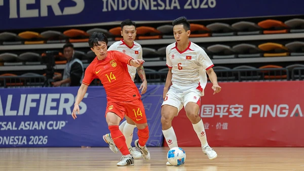 Đội tuyển futsal Việt Nam áp đảo thế trận. (Ảnh: VFF)