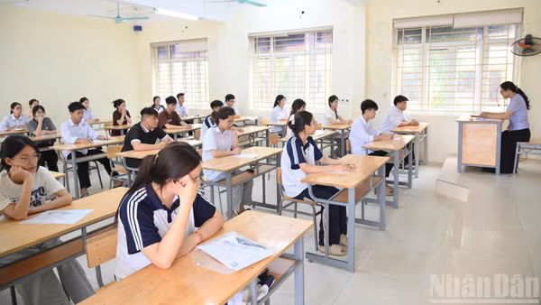 Thí sinh tại kỳ thi tốt nghiệp trung học phổ thông năm 2026 (Ảnh: THẾ ĐẠI)