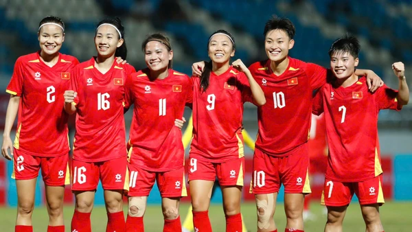 Đội tuyển nữ Việt Nam giành chiến thắng đậm đà trong ngày ra quân SEA Games 33. (Ảnh: Minh Dân)