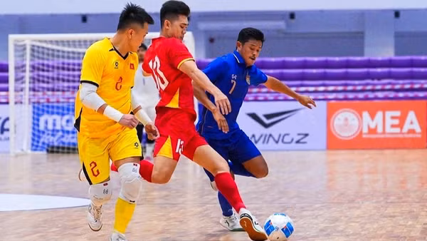Tuyển futsal Việt Nam cầm hòa Thái Lan dù bị dẫn trước 0-3. (Ảnh: VFF)