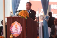 Samdech Techo Hun Sen tại lễ kỷ niệm 74 năm Ngày thành lập Đảng Nhân dân Campuchia được tổ chức ngày 28/6/2025 tại Cung 7/1 ở Thủ đô Phnom Penh.