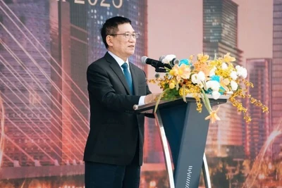 Ủy viên Trung ương Đảng, Phó Thủ tướng Chính phủ Hồ Đức Phớc phát biểu tại Lễ khánh thành Trung tâm Tài chính quốc tế Sài Gòn Marina.