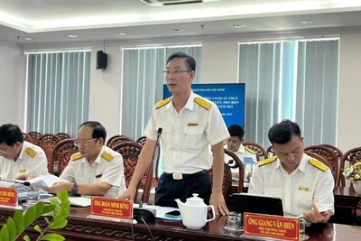 Trưởng Thuế Thành phố Hồ Chí Minh Đoàn Minh Dũng phát biểu tại hội nghị.