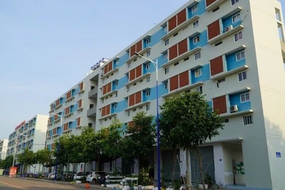 Dự án Nhà ở xã hội Định Hòa (giai đoạn 1) phường Bình Dương đã xây dựng khoảng 3.700 căn hộ, mang lại chỗ ở ổn định cho khoảng 7.000 người lao động. (Ảnh: THẾ ANH)