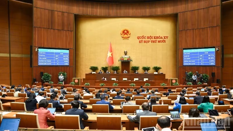 Kỳ họp thứ 10, Quốc hội khóa XV đã thông qua nhiều luật, nghị quyết quan trọng. (Ảnh: DUY LINH)