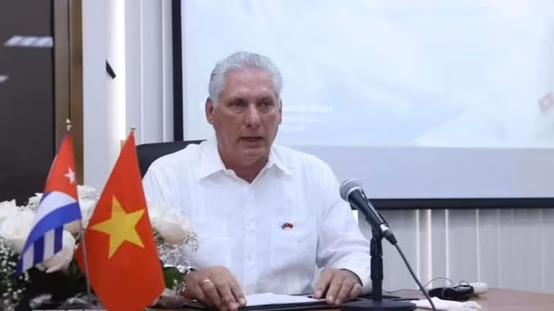 Bí thư thứ nhất Ban Chấp hành Trung ương Đảng Cộng sản Cuba, Chủ tịch nước Cộng hòa Cuba Miguel Diaz-Canel Bermudez. (Ảnh: TTXVN)