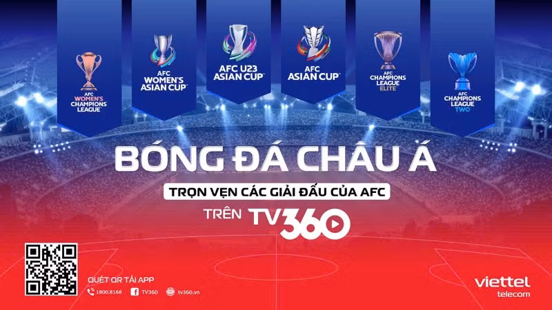 TV360 sở hữu trọn vẹn bản quyền AFC tại Việt Nam giai đoạn 2026-2029. (Ảnh: Viettel Telecom cung cấp)