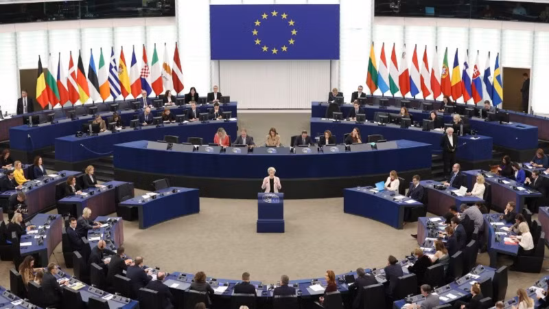 (Tư liệu) Toàn cảnh một phiên họp Nghị viện châu Âu (EP) ở Strasbourg, Pháp. (Ảnh: THX/TTXVN)