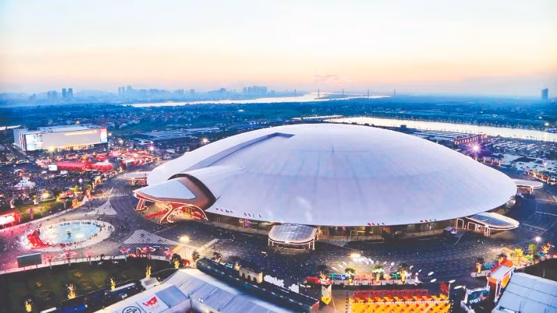 Trung tâm Triển lãm Việt Nam (VEC) tại Hà Nội, nơi tổ chức Hội chợ Mùa thu 2025. (Ảnh: THỦY NGUYÊN)