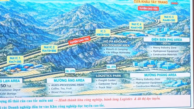 Thiết kế đoạn tuyến cao tốc Sơn La-Điện Biên-Cửa khẩu Tây Trang (giai đoạn 1) vừa được Hội đồng nhân dân tỉnh Điện Biên biểu quyết thông qua. 