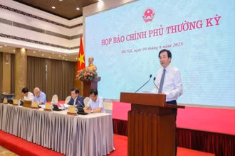 Quang cảnh buổi họp báo. (Ảnh: VGP)