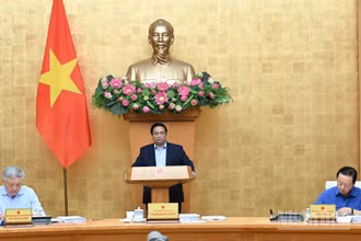 Thủ tướng Phạm Minh Chính chủ trì phiên họp Chính phủ thường kỳ tháng 8. (Ảnh: Trần Hải)