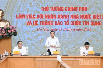 Thủ tướng Lê Minh Hưng dự và phát biểu chỉ đạo tại buổi làm việc.