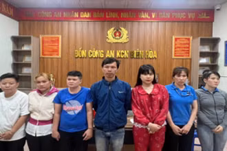 Các đối tượng bị bắt giữ liên quan đến vụ gây mất an ninh trật tự ở Khu công nghiệp Amata.