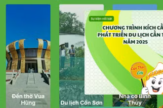 Giao diện Cổng thông tin du lịch Cần Thơ.