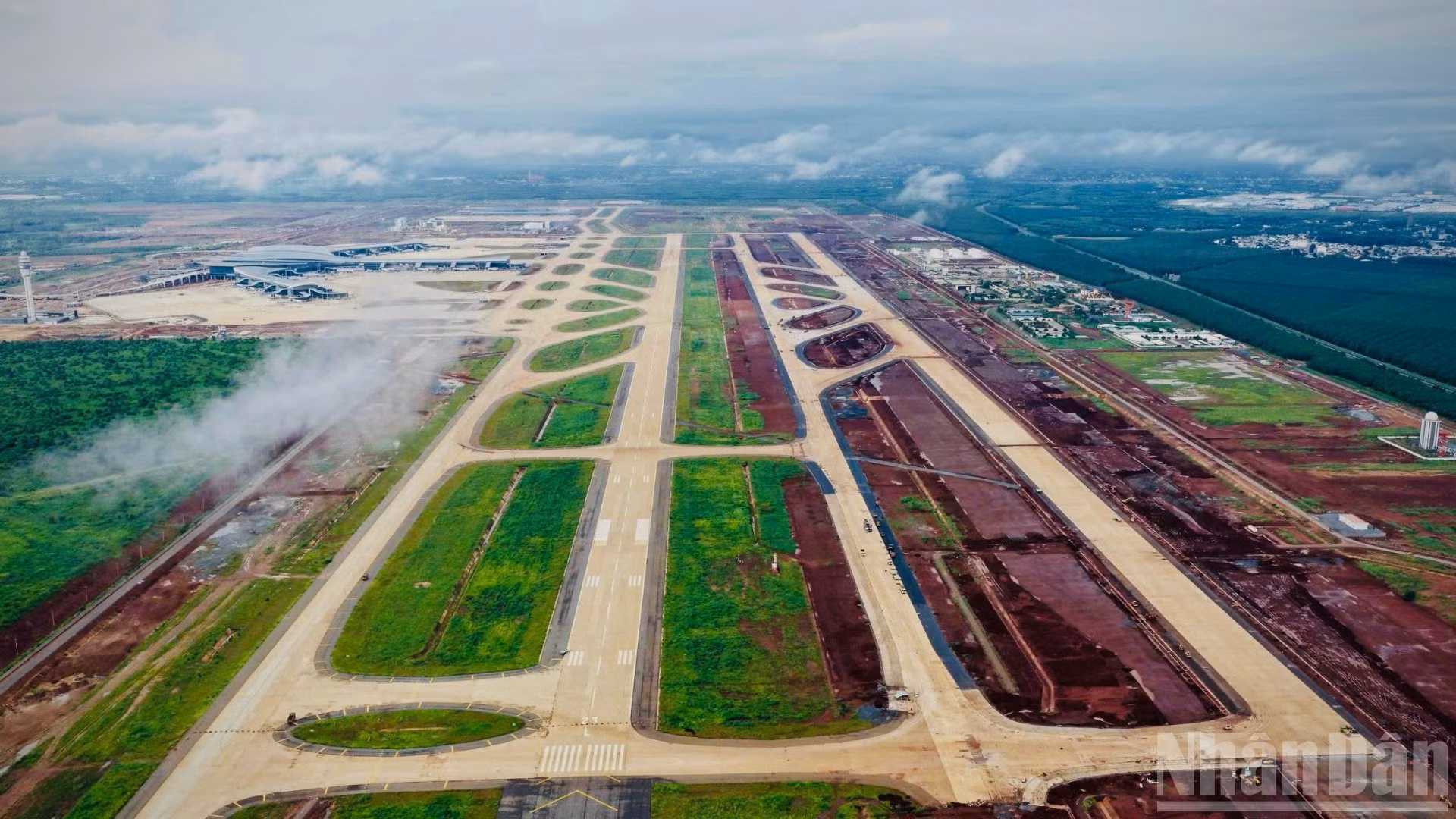 Toàn cảnh dự án sân bay Long Thành sau gần 6 năm kể từ ngày khởi công.