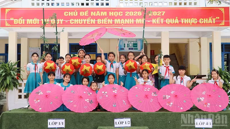 Năm học 2026-2027, xã miền núi Sơn Cẩm Hà có 2.495 trẻ em, học sinh đến lớp. (Ảnh: Anh Quân)