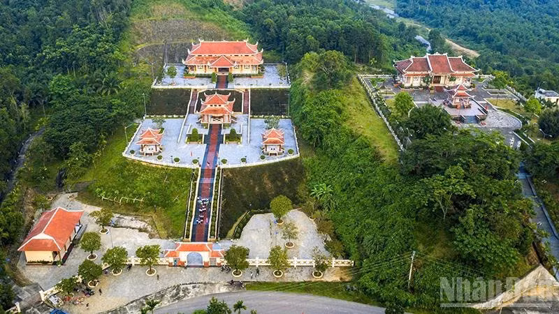 Khu di tích lịch sử cách mạng Trung Trung Bộ-Nước Oa tại xã Trà Tân. (Ảnh: QUÂN VẠN)