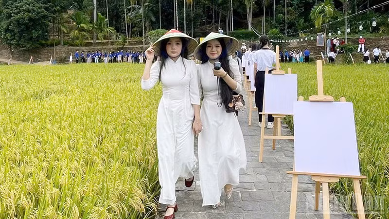 Đông đảo người dân và du khách đến tham quan, trải nghiệm tại Hội làng Lộc Yên - Thạnh Bình lần thứ V. (Ảnh: Thạnh Bình)
