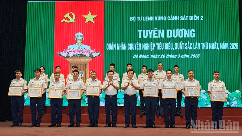 Bộ Tư lệnh Vùng Cảnh sát biển 2 tuyên dương quân nhân chuyên nghiệp tiêu biểu, xuất sắc lần thứ nhất, năm 2026.