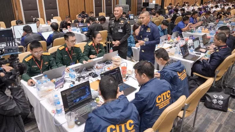 Đội thi Trung tâm 186 tham gia cuộc thi Chiến binh mạng đa quốc gia tại Thái Lan.