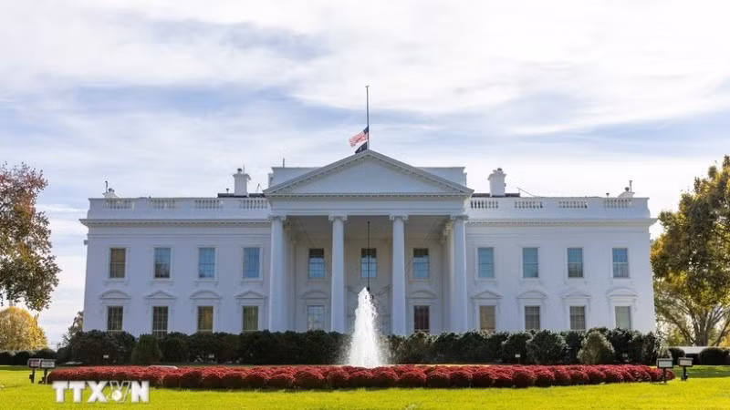 Nhà trắng tại Washington, D.C., Mỹ. (Ảnh: THX/TTXVN)