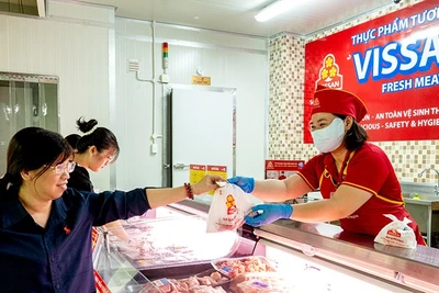 VISSAN-Vững vàng vị thế dẫn đầu. (Ảnh chụp tại Satramart Siêu thị Võ Văn Kiệt: SATRA)