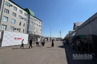 Chợ Lira, nơi bà con người Việt Nam tại Pyatigorsk làm ăn, buôn bán. (Ảnh: XUÂN HƯNG)