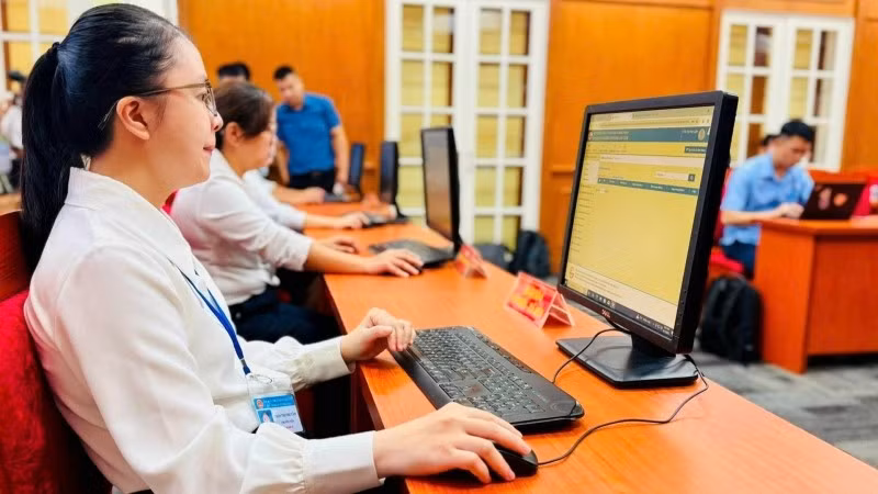 Vận hành thử nghiệm phần mềm dùng chung của Thành phố Hồ Chí Minh, Bình Dương, Bà Rịa-Vũng Tàu. (Ảnh: VƯƠNG LÊ)