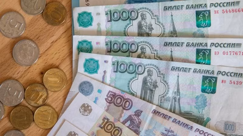 Đồng tiền ruble của Nga. (Ảnh minh họa: THX)