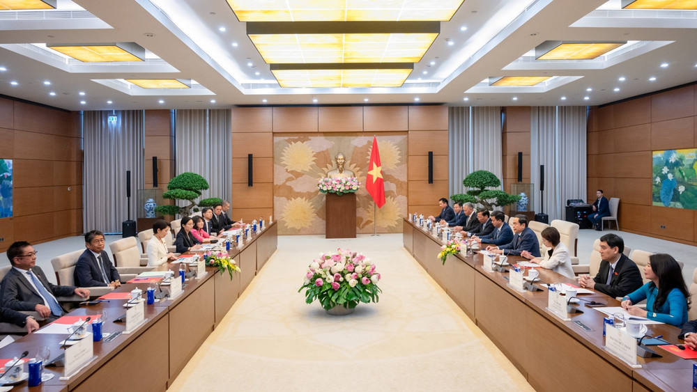 Quang cảnh buổi tiếp tại Nhà Quốc hội. (Ảnh: Duy Linh) z61-3429.jpg