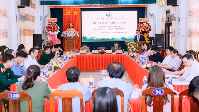 Xã Vĩnh Hoàng trước đó đã tổ chức Hội thảo khoa học với đầy đủ các thành phần tham dự để làm cơ sở đề nghị công nhận xã An toàn khu.