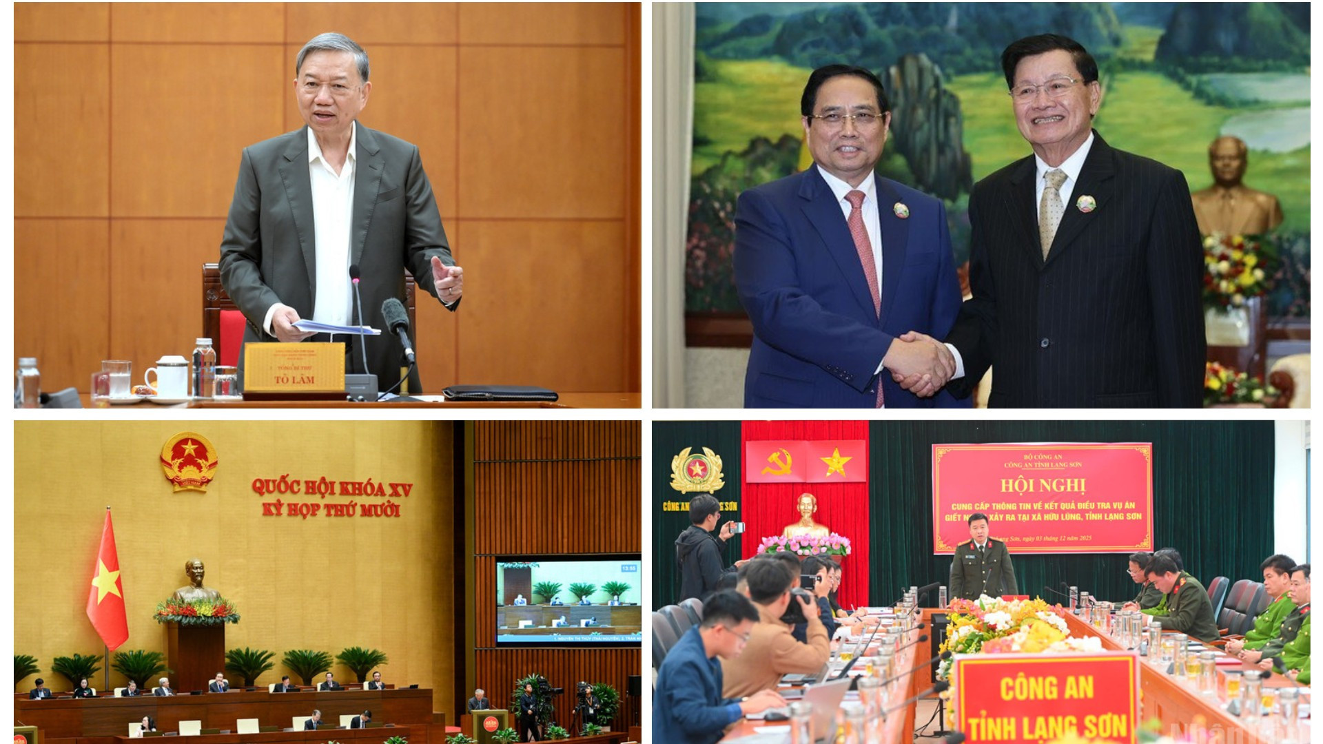 Tin nổi bật ngày 3/12: Tiếp tục vun đắp quan hệ vĩ đại Việt-Lào; Đảng, Nhà nước luôn quan tâm chăm sóc người khuyết tật; Công an Lạng Sơn thông tin về vụ án nghiêm trọng