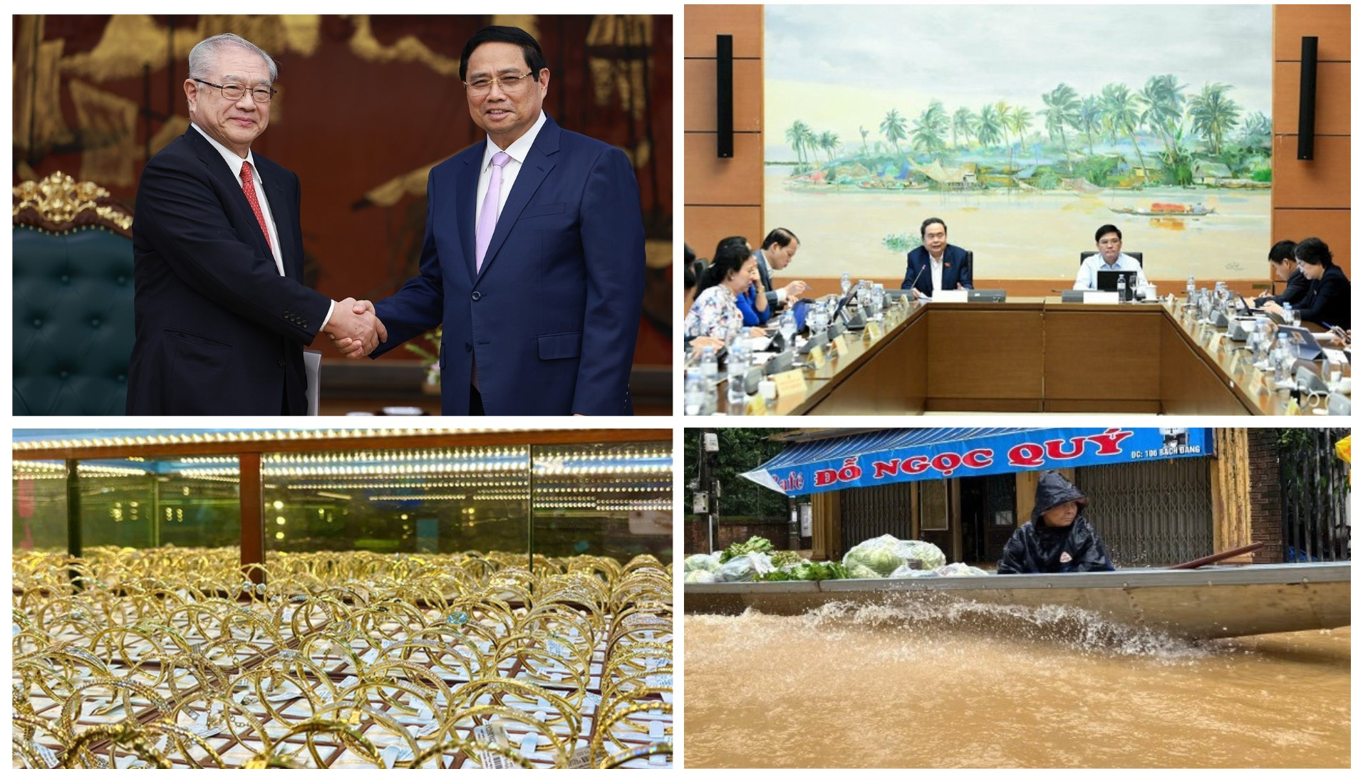 Tin nổi bật ngày 3/11: Mở rộng hợp tác vùng Kansai, Nhật Bản; Mưa lũ gây thiệt hại nặng nề ở miền trung; Giá vàng đồng loạt giảm