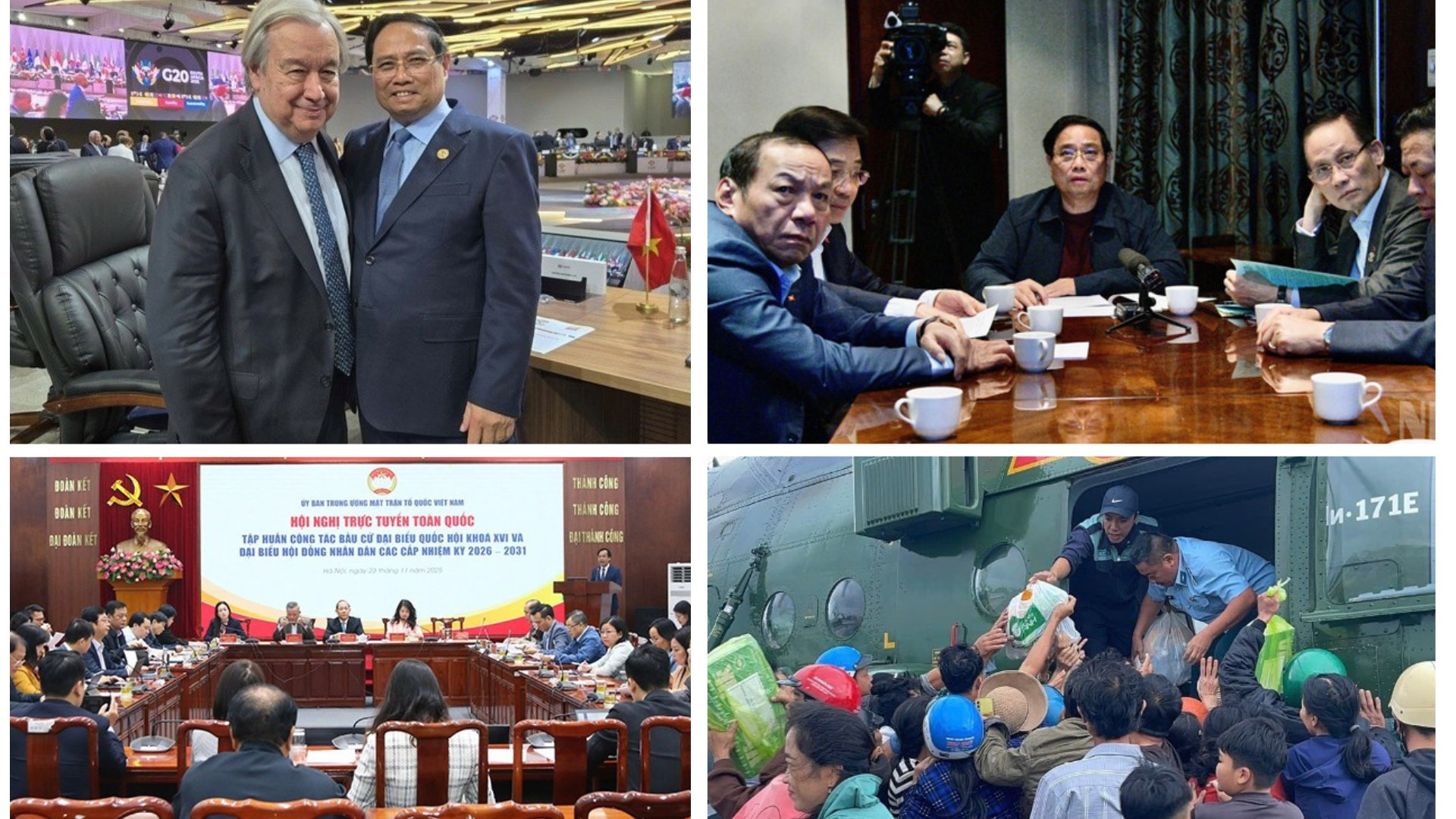 Tin nổi bật ngày 23/11: Thủ tướng Phạm Minh Chính phát biểu tại Phiên thảo luận thứ ba Hội nghị Thượng đỉnh G20; Họp khẩn trực tuyến về ứng phó mưa lũ, thiên tai; Cả nước tiếp tục chung tay giúp đồng bào khắc phục mưa lũ