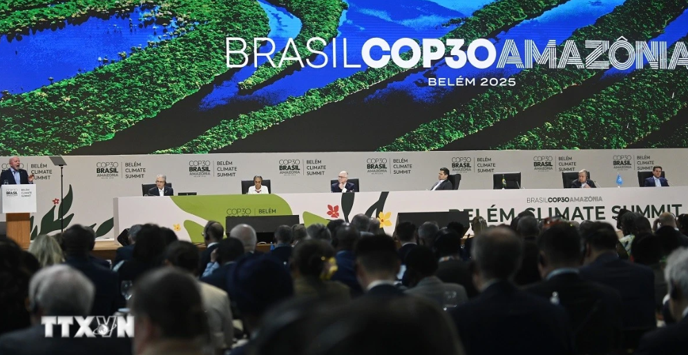 Toàn cảnh Hội nghị lần thứ 30 các bên tham gia Công ước khung của Liên hợp quốc về biến đổi khí hậu (COP30) tại Belem. (Ảnh: THX/TTXVN)