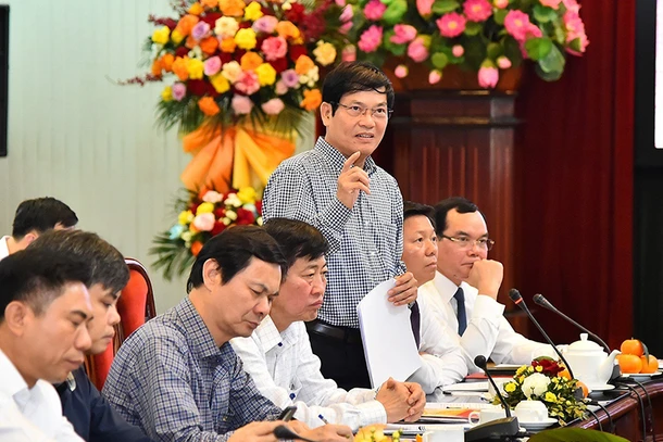 Phó Trưởng Ban Kinh tế Trung ương Đỗ Ngọc An chia sẻ tại tọa đàm. (Ảnh: THỦY NGUYÊN)