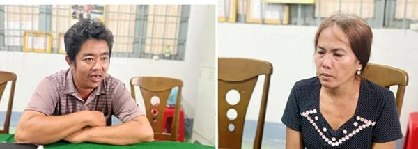 Hai đối tượng Lê Văn Danh và Nguyễn Thị Lệ.