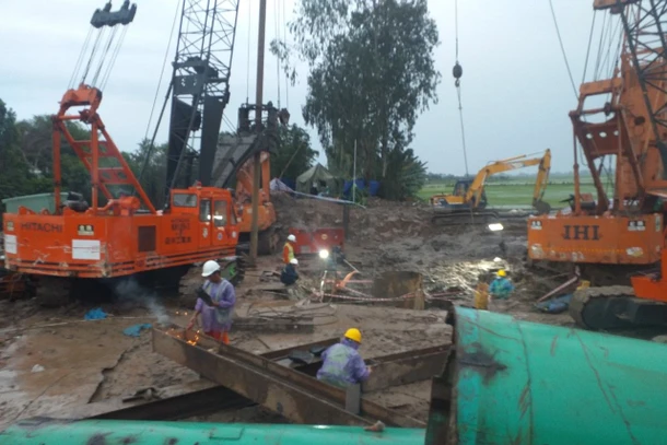 Hiện trường tìm kiếm bé Hạo Nam ngày thứ 11. (Ảnh: CTV)